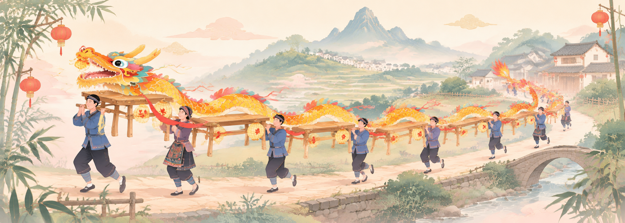 浙南浦江板凳龙